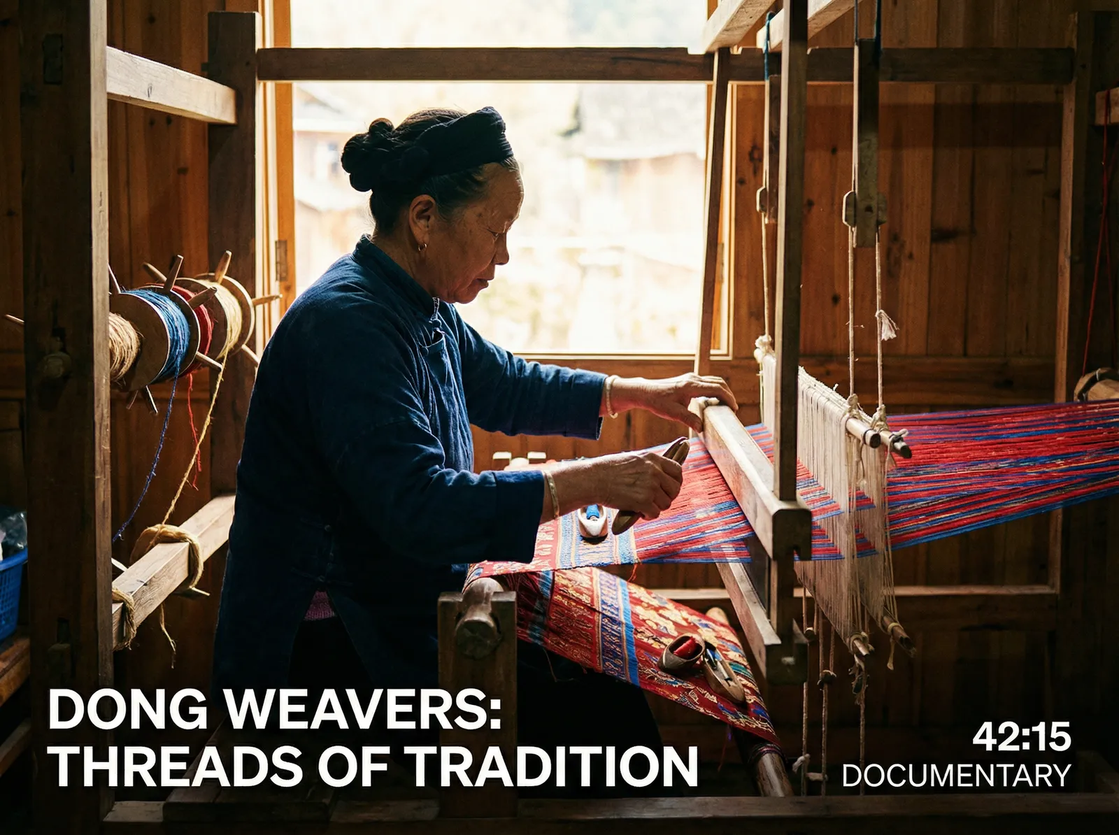 侗锦织造过程 - 少妇视频